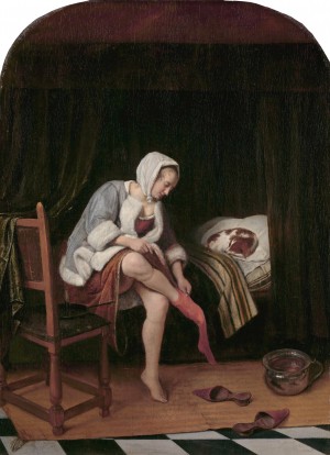 Woman at her toilet
